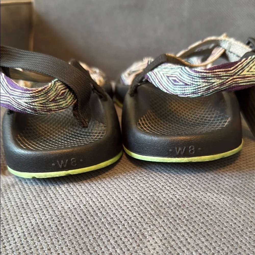 Chaco ZCloud 2 Womens 8 Purple Gray Double Strap Toe‎ Loop Vibram Sandals